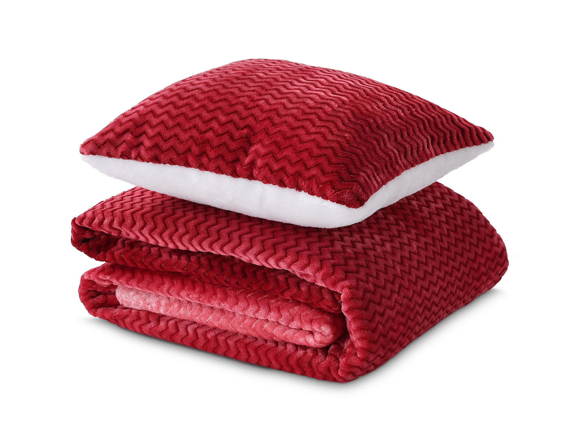 Warm Hug set Dormeo ombre crveni 130x190 cm